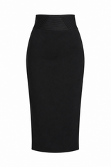 Falda negra midi