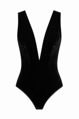Body de terciopelo negro