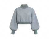Pearl grey angora sweater