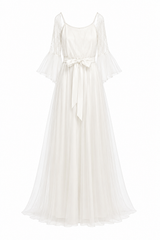 Dress in Soleil-Pleated Tulle