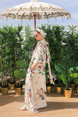 Caftán estampado largo look