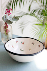 Cuenco porcelana con estampado de mariposas foto