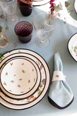 Cuenco porcelana con estampado de mariposas mesa