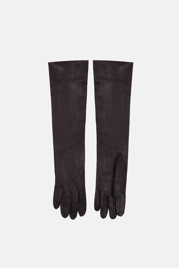 Guantes de piel negros silueta