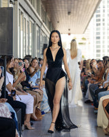 Body de terciopelo negro