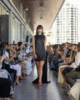 Vestido negro pailletes