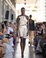 Off-white bermuda shorts