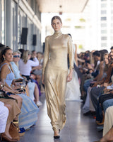 Vestido largo dorado