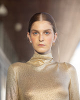 Vestido largo dorado