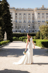Vestido de novia de espalda abierta