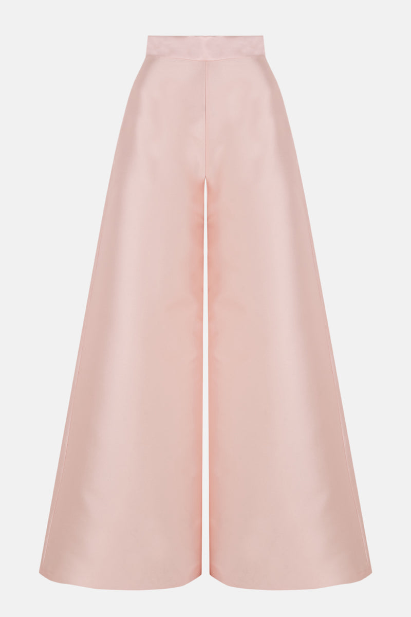 Pantalón palazzo rosa silueta