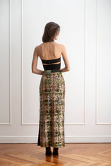 Top cuello halter con tiras espalda