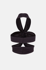 Top cuello halter con tiras silueta espalda