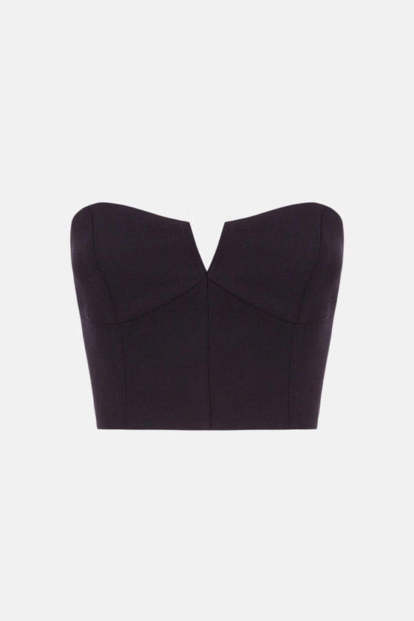 Top negro corselet silueta