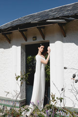 Asymmetrical dress with handkerchief