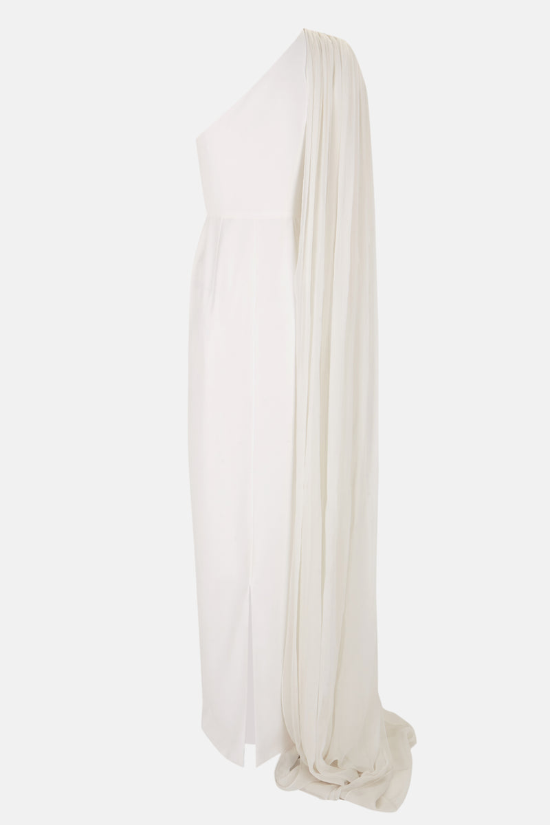 Asymmetrical dress with handkerchief