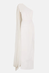 Asymmetrical dress with handkerchief