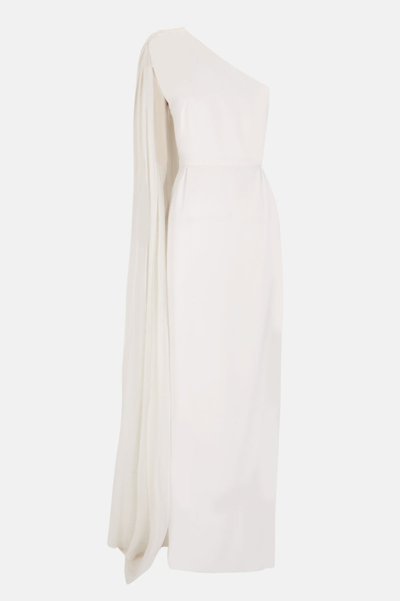 Asymmetrical dress with handkerchief