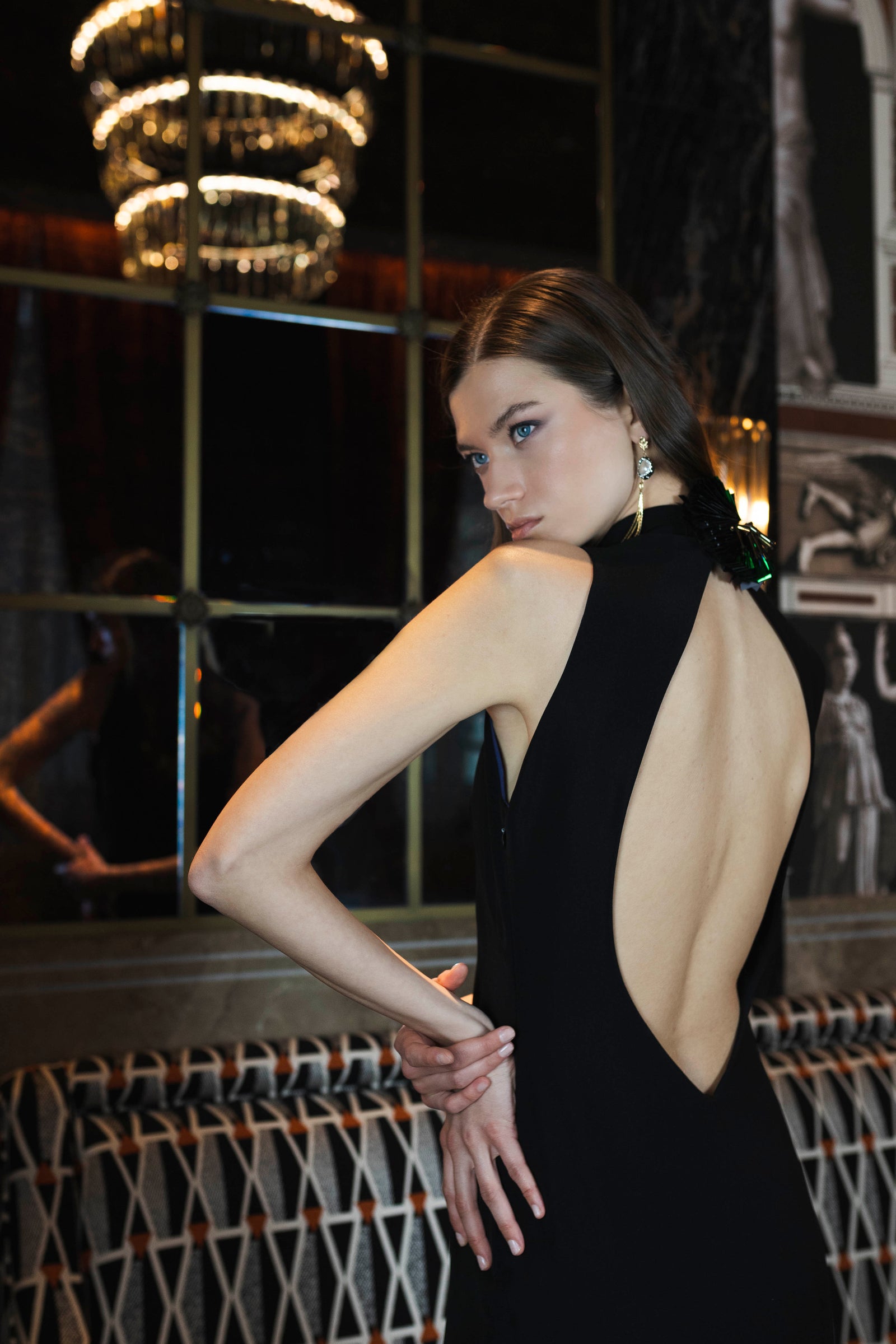 Black halter neck dress – Beatriz de la Cámara