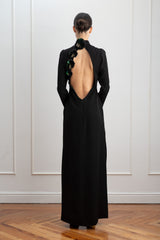 Vestido negro manga larga