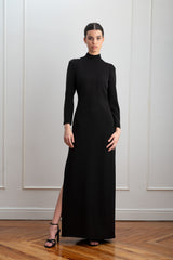 Vestido negro manga larga