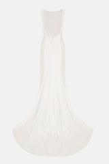 Vestido largo con cuerpo desmontable silueta espalda