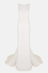 Vestido largo con cuerpo desmontable silueta sin cuerpo