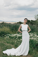 Vestido largo con cuerpo desmontable