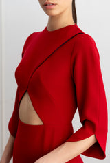 Vestido rojo cut out