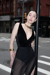 Body de terciopelo negro