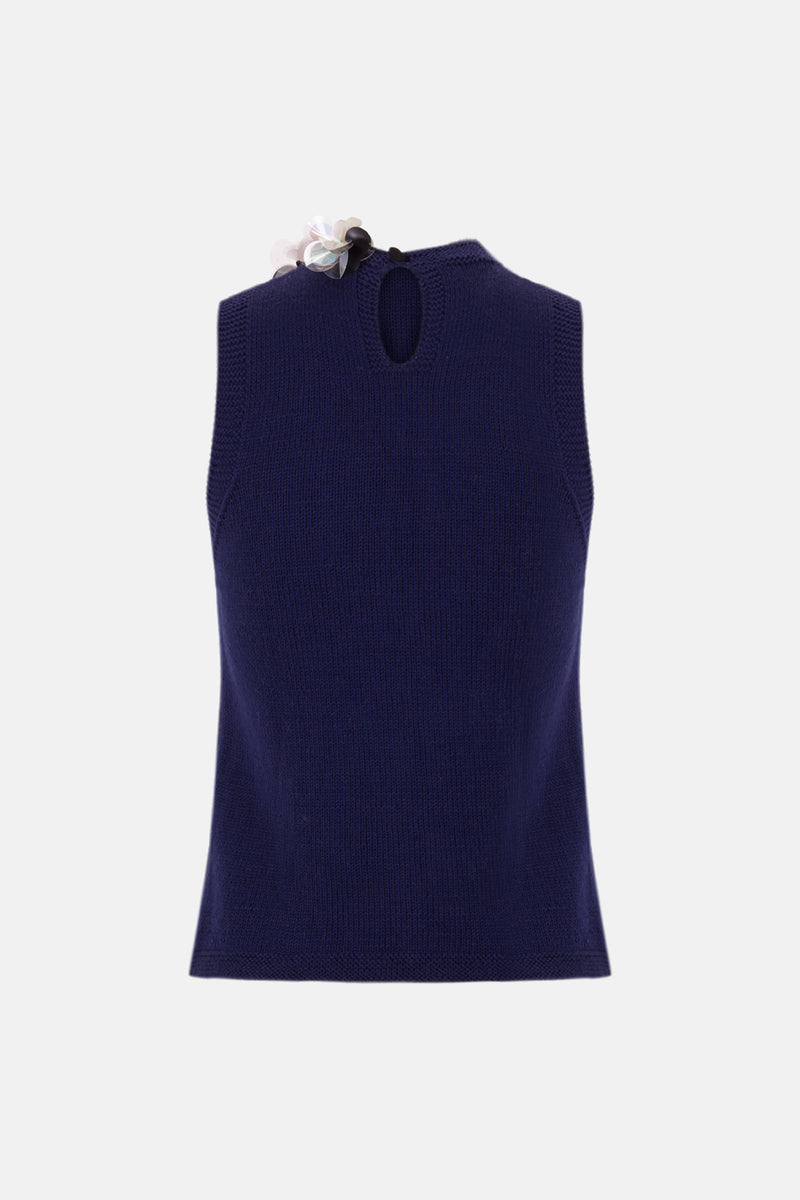 Jersey de punto azul
