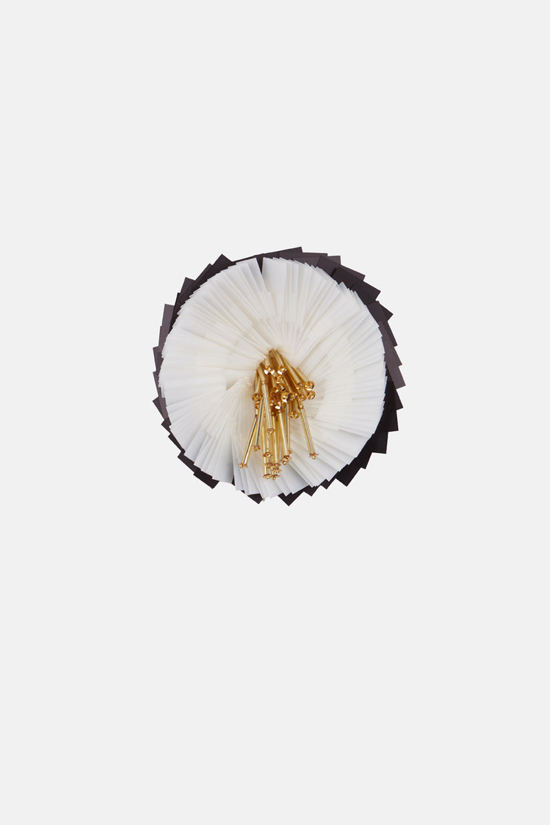 Set de tres flores gorgera blanco