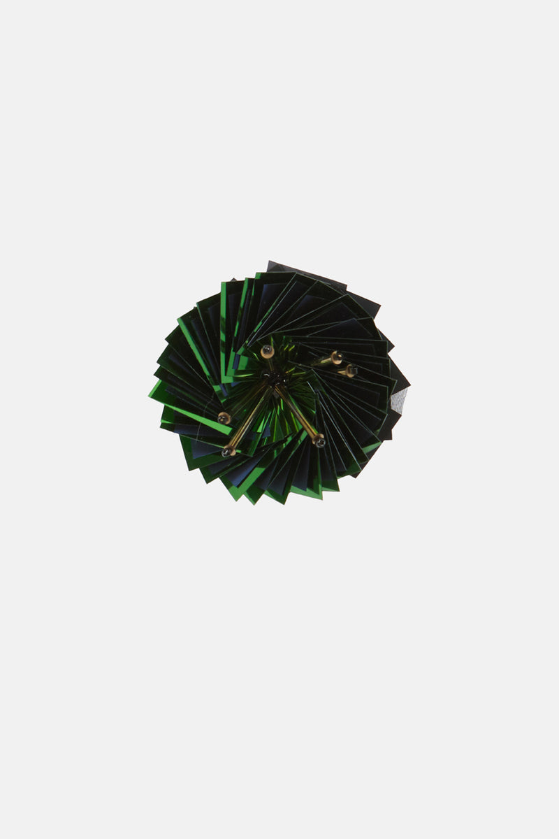 Set de tres flores gorgera verde
