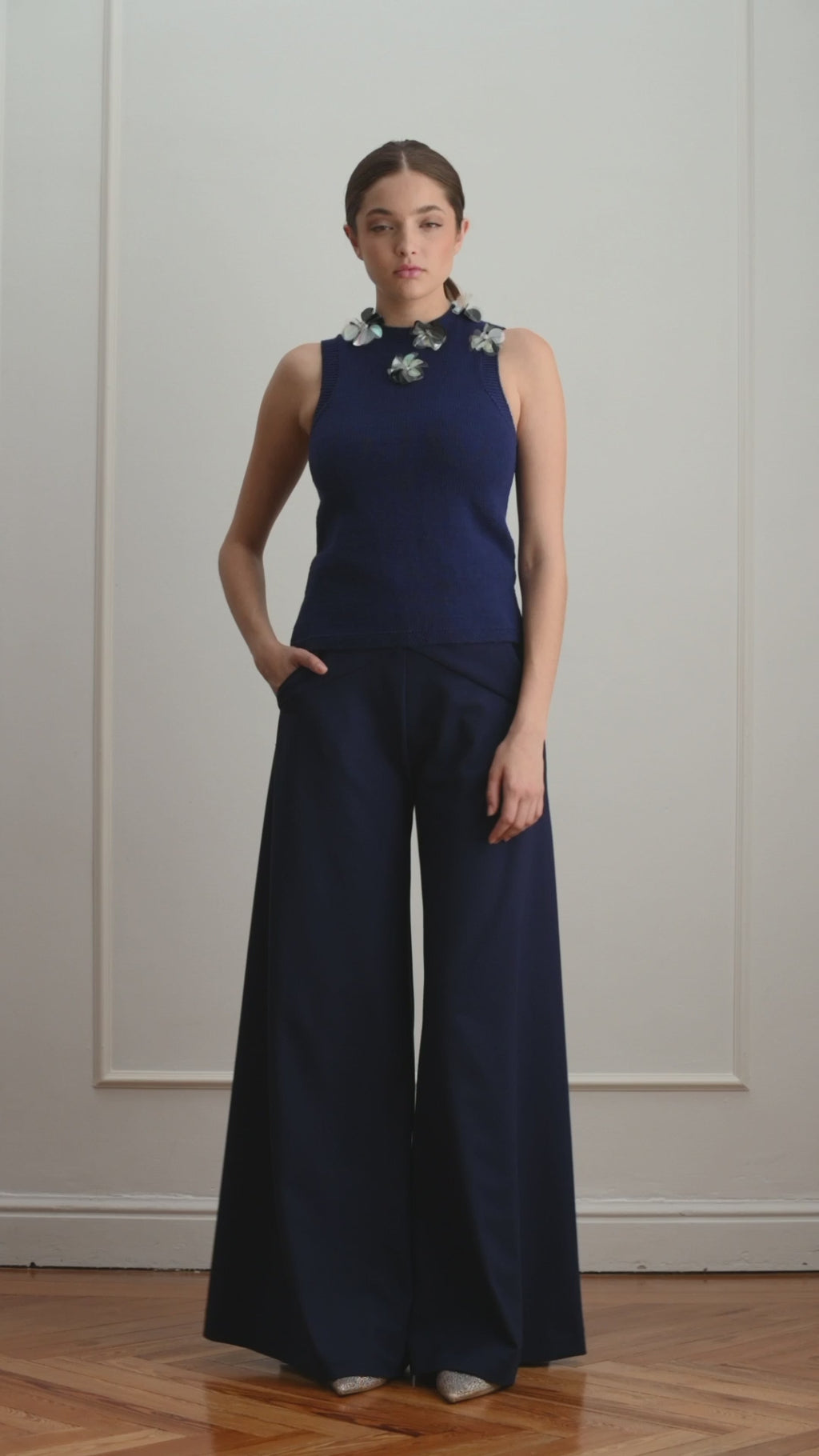 Jersey de punto azul