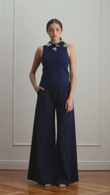 Jersey de punto azul