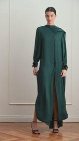 Vestido verde con pañuelo