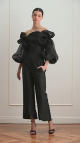 Corset negro con mangas