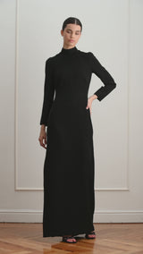 Vestido negro manga larga