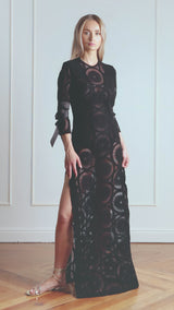 Vestido largo de crochet negro video