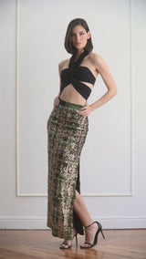 Top cuello halter con tiras video