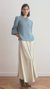 Video del jersey oversize color azul