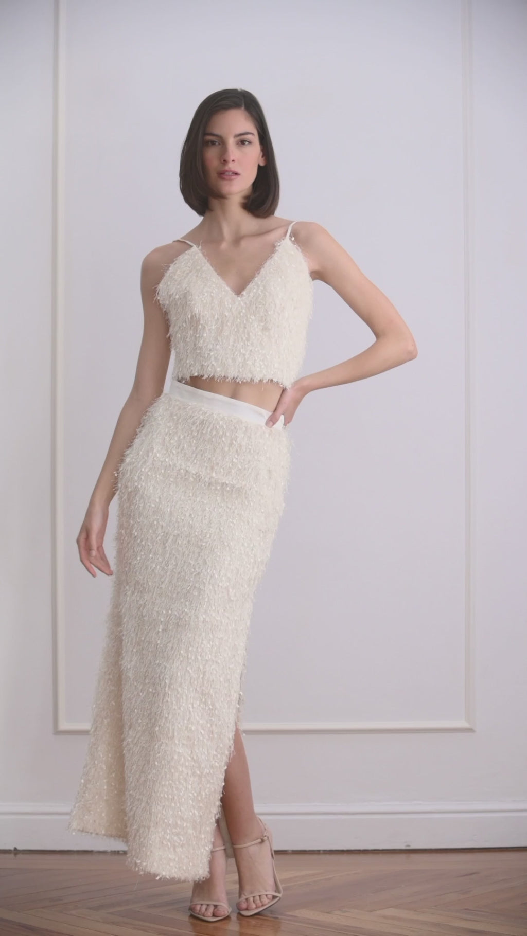 Top de flecos novia video