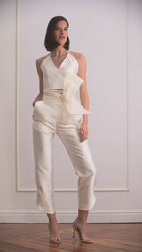 Pantalón de talle alto novia video