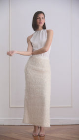 Blusa de cuello halter con lazo en espalda video