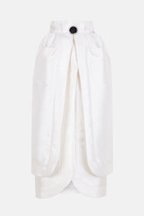 Falda de doble capa novia silueta