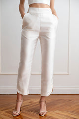 Pantalón de talle alto novia detalle