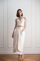Top escote pico novia
