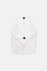 Top escote pico novia espalda