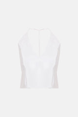 Top escote pico novia silueta