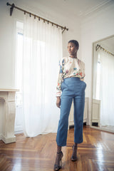 Lookbook de la Blusa con Mangas Abullonadas Estampado